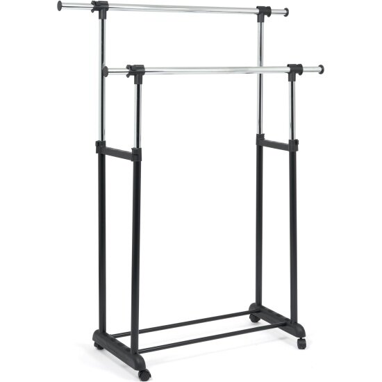 Вешалка напольная TETCHAIR NY-3295, металл, 84-135*44*100-165см, хром/черный