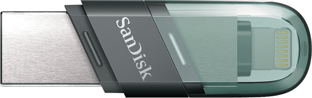 USB Flash накопитель 256Gb SanDisk iXpand Flip (SDIX90N-256G-GN6NE) голубой/серебристый