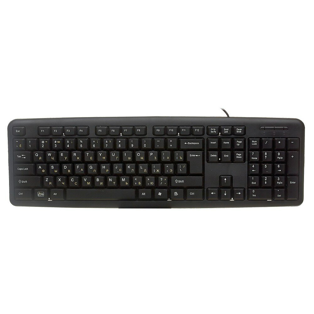 EXEGATE EX286178RUS Клавиатура LY-331L5 USB, 104кл., Enter большой, шнур 2,55м, черная, OEM
