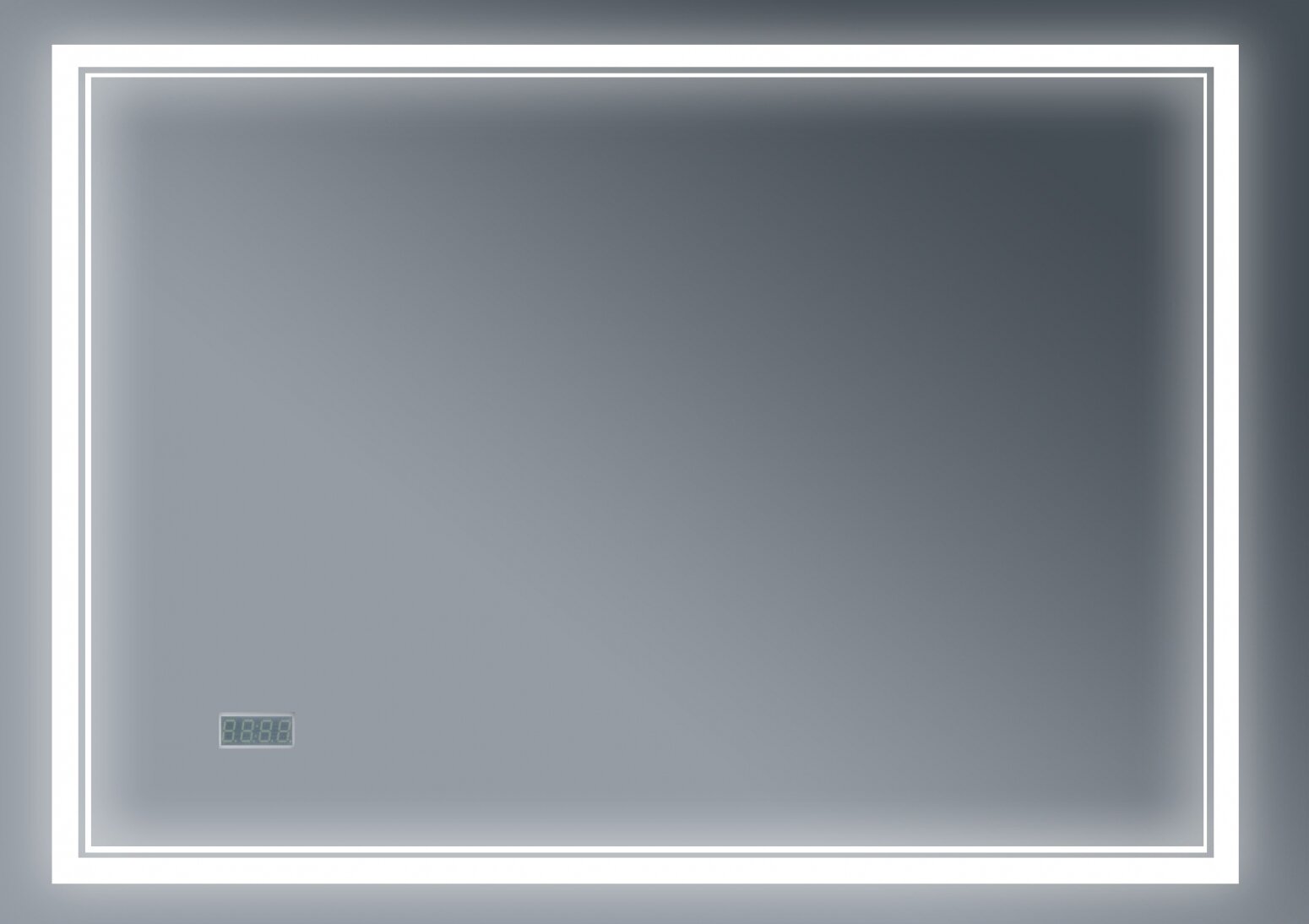 Зеркало Бриклаер Эстель-2 120 с подсветкой, с часами, сенсор на корпусе 4627125414336 - фотография № 5