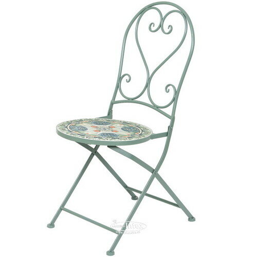 Kaemingk Складной стул с мозаикой Ривьера 93*46*39 см металл 840954