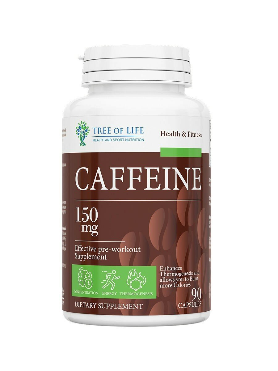 Кофеин Tree of Life Life Caffeine 90 капсул