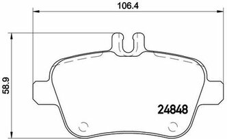 Колодки тормозные задние Mercedes A-Class/B-Class/SLK 11>19 BREMBO P50091