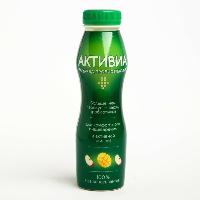 Биойогурт ACTIVIA питьевой манго/яблоко 1,5% 260г бут