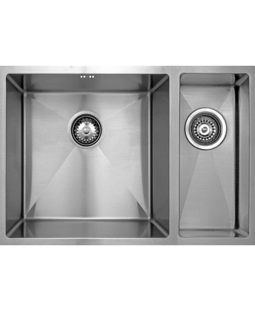 фото Мойка Seaman Eco Marino SME-635DR, стандартная комплектация, нержавеющая сталь, две чаши, основная слева