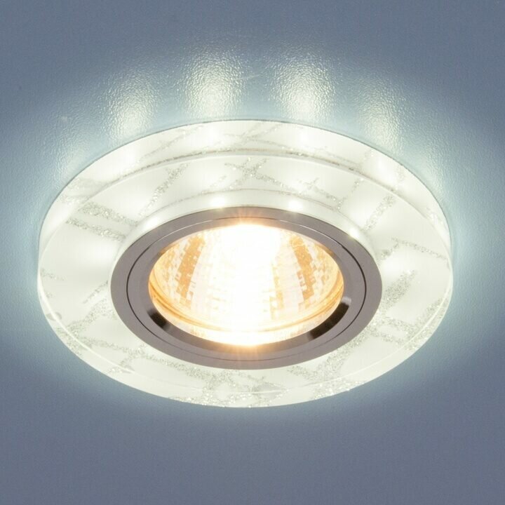 Встраиваемый светильник Elektrostandard 8371 MR16 WH/SL белый/серебро