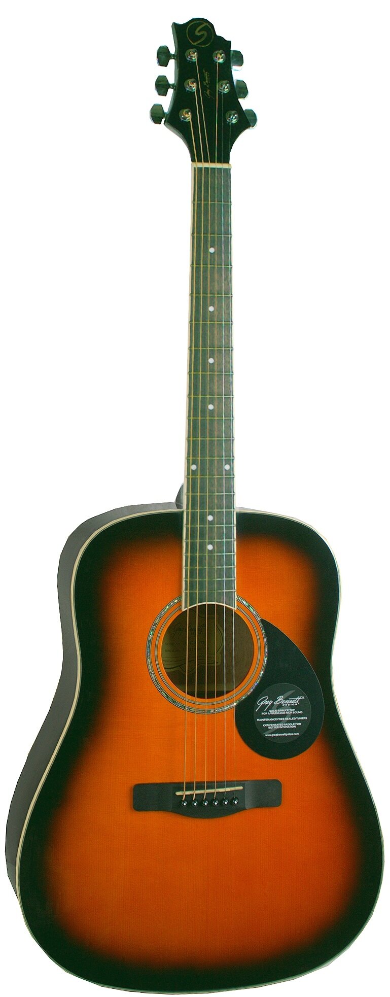 Greg Bennett GD100S/VS акустическая гитара, дредноут, цвет скрипичный санбёрст