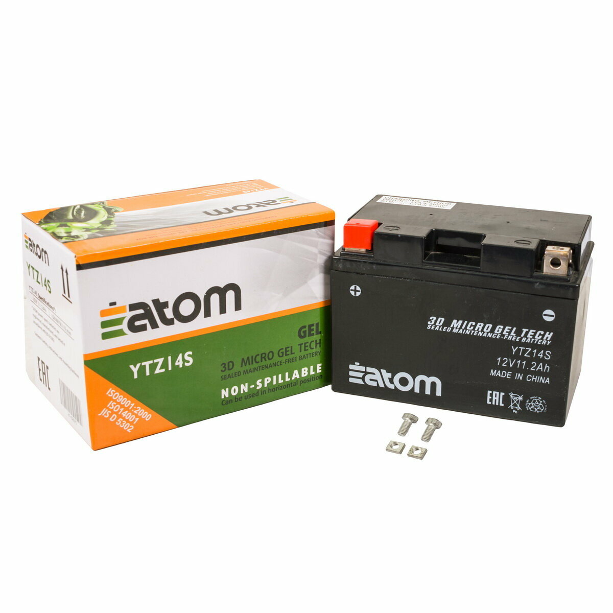 ATOM Мото аккумулятор YTZ14S GEL гелевый