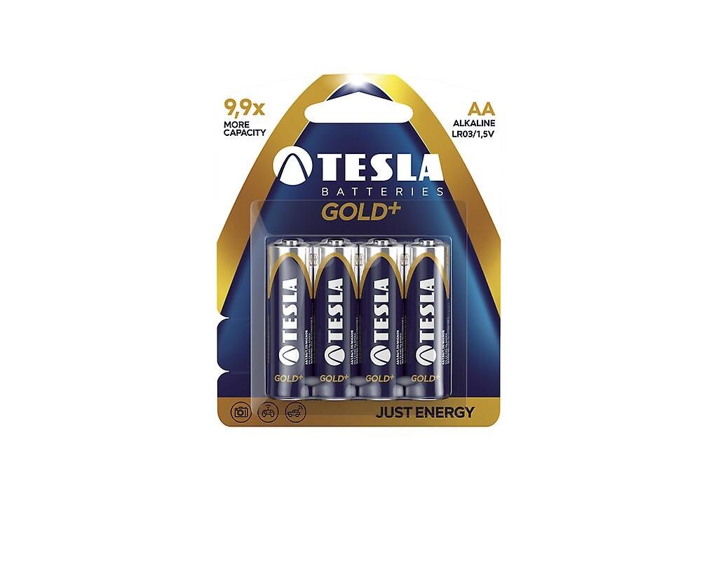 Батарейки щелочные Tesla Gold Plus AAA/LR03, 4 шт