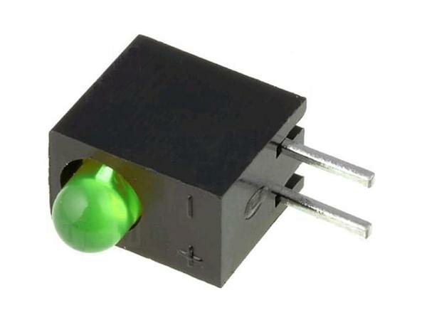 Светодиод KINGBRIGHT L-934CB/1GD LED; в корпусе; зеленый; 3мм; Кол-во диод: 1; 20мА; 60°; 22-25В 1шт