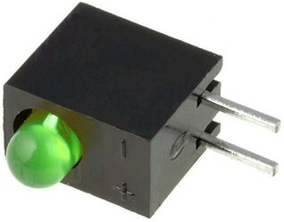 Светодиод KINGBRIGHT L-934CB/1GD, LED; в корпусе; зеленый; 3мм; Кол-во диод: 1; 20мА; 60°; 2,2-2,5В, 1шт