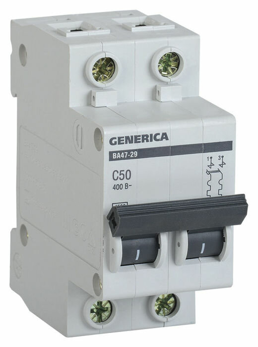   IEK  47-29 Generica (MVA25-2-050-C) 50A 4.5kA 2 (C)