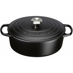 Овальная кастрюля для запекания 29 см, чугун LE CREUSET Черный матовый 21178290000430 - изображение