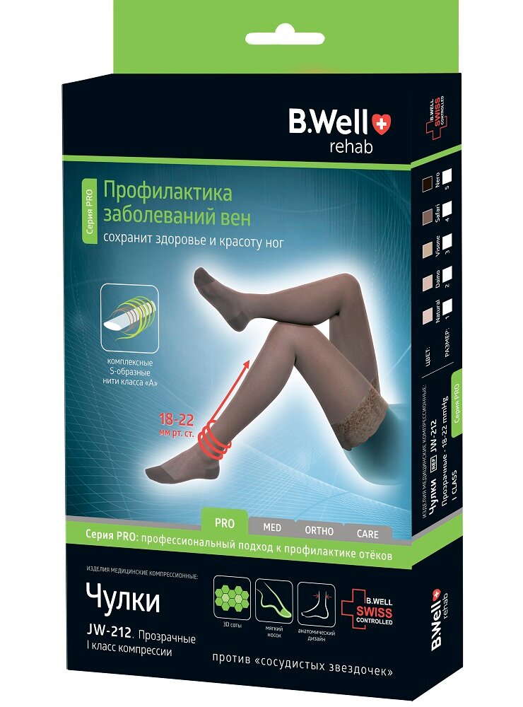 B.Well rehab JW-212 / Би Велл - компрессионные чулки (1 класс), размер №5, телесные