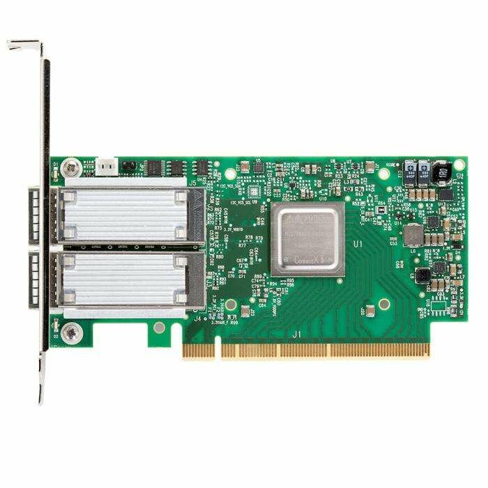 MCX516A-CDAT ConnectX-5 EN Network Interface Card 100 GbE Dual-Port QSFP28 PCIe4.0 x16 Tall Bracket ROHS R6 (480399)