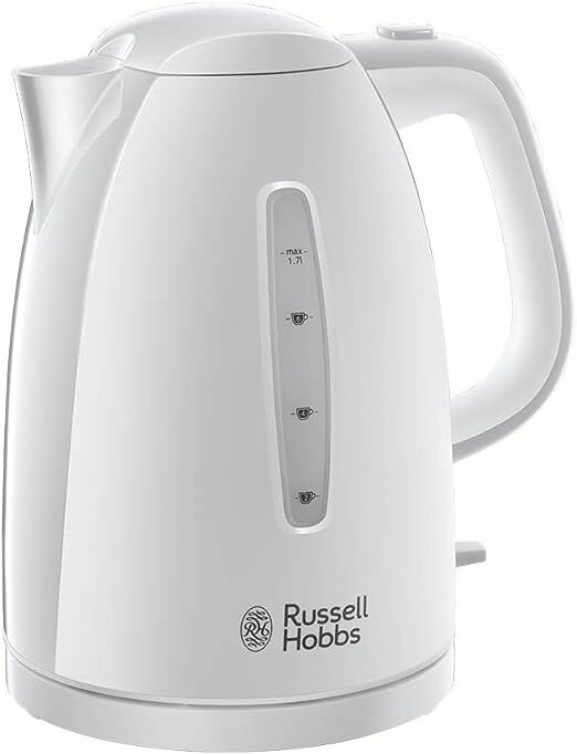 Чайник электрический Russell Hobbs Textures Plastic (белый) - фотография № 1