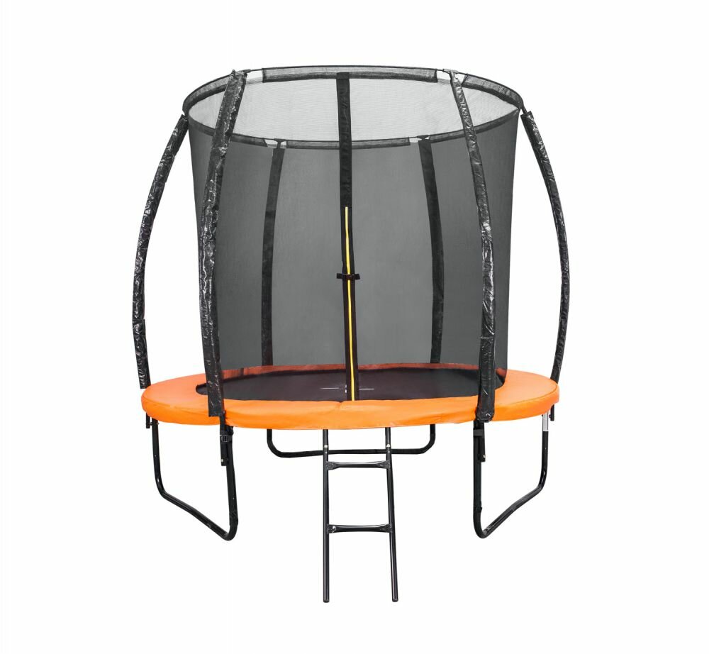 Батут для всей семьи DFC Kengoo II 8ft диаметр 244 см, макс. нагрузка 80 кг, защитная сетка 165 см