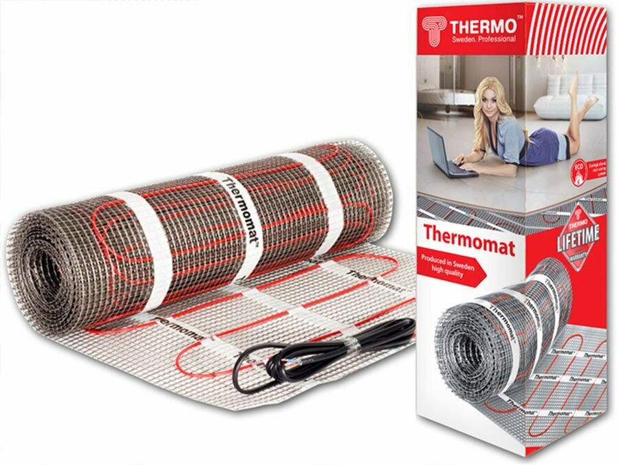 THERMO Thermomat TVK-130 теплый пол нагревательный мат 130Вт/190Вт (1,5 кв.м)