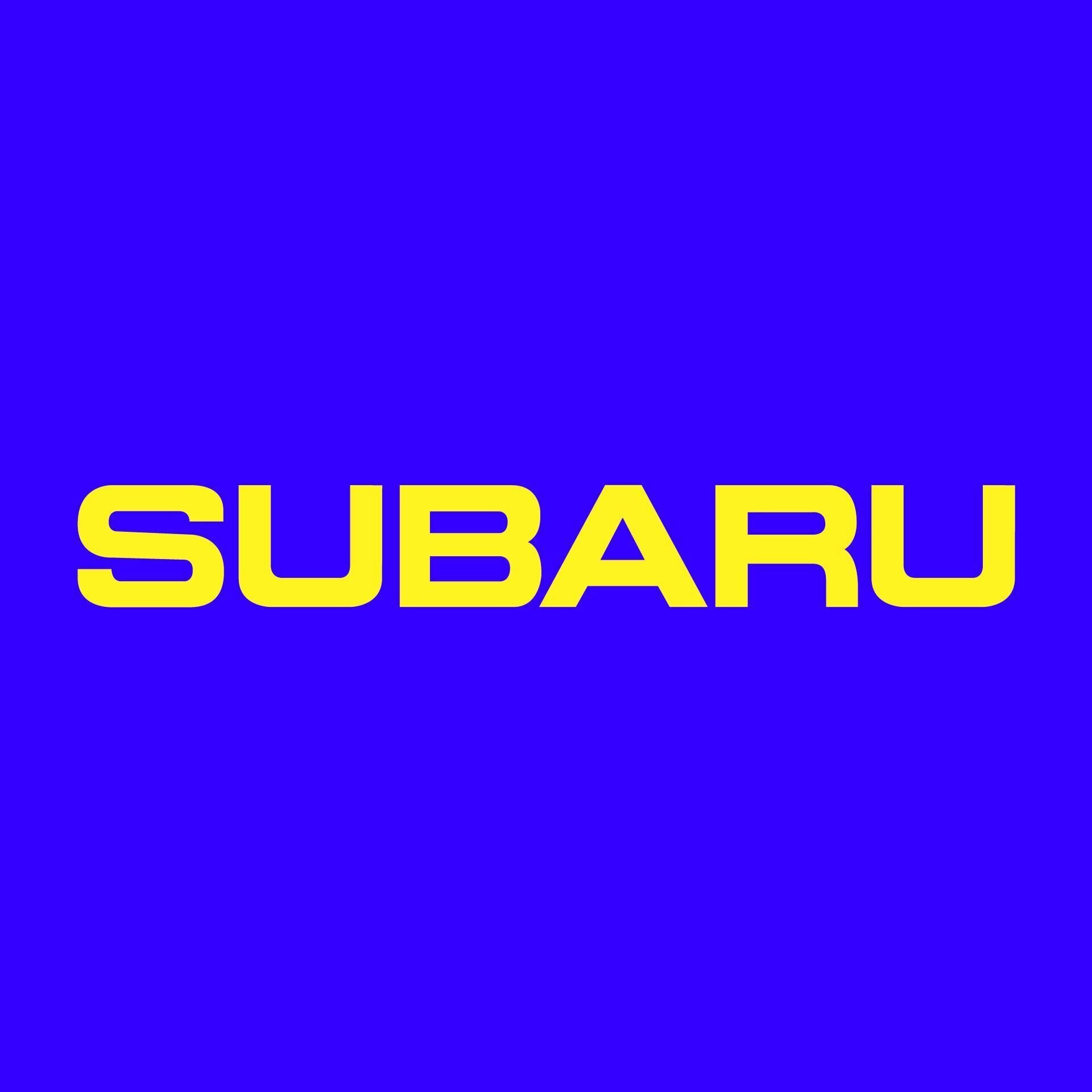 2шт. Наклейки на автомобиль SUBARU (желтый цвет) 52,5 х 6,5 см.