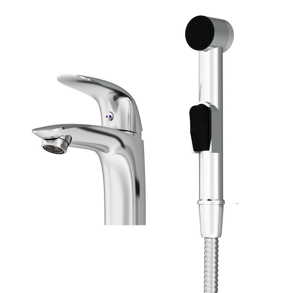 Смеситель для раковины Damixa Palace Bit (310300000), с гигиеническим душем