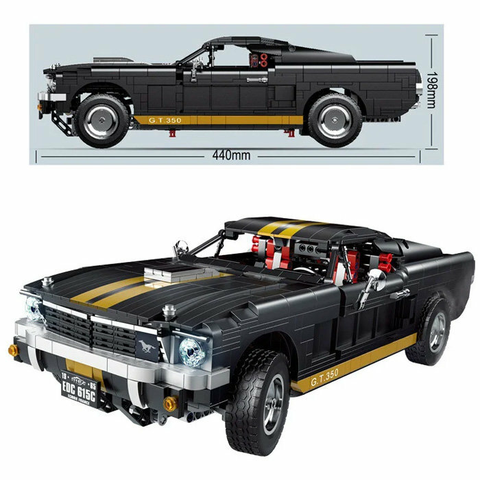 Конструктор Decool Ретро автомобиль Ford Mustang GT 350-H (1965 года) 33008