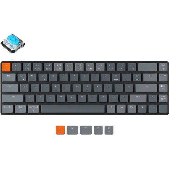 Клавиатура беспроводная KEYCHRON K7, RGB, Blue Switch
