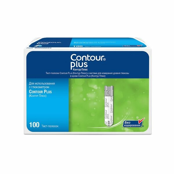 Тест-полоски для глюкометра Plus Contour/Контур 100шт