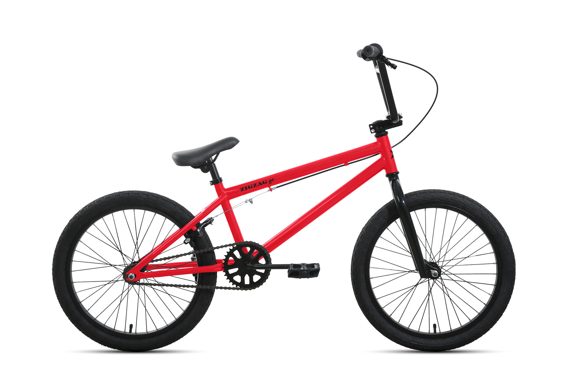 Велосипед подростковый FORWARD BMX Zigzag Go 20 2022 IBK22FW20089, красный/черный