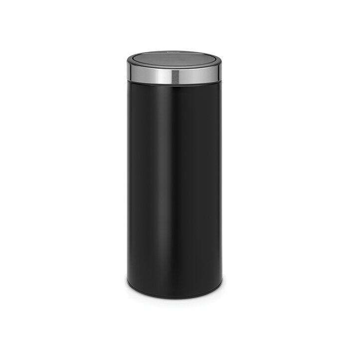 Мусорный бак Brabantia Touch Bin New, 30л, черный матовый 115448