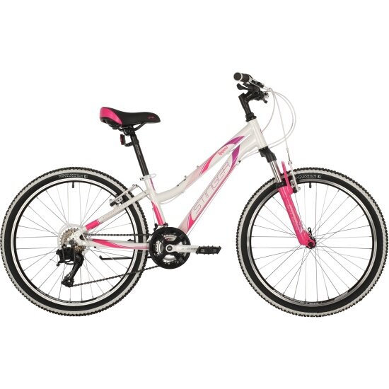 Подростковый велосипед STINGER BIKE Stinger 24" Laguna белый, размер 12" 24AHV.Laguna.12WH10