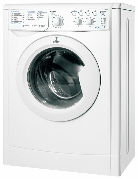 Indesit Стиральная машина Indesit IWUC 4105 (CIS), узкая, фронтальная, A, белый (4кг., 1000об./мин.)