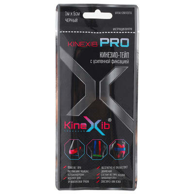 Кинезио-тейп Kinexib Pro, 5 см х 1 м, чёрный KineXib 3556554 .