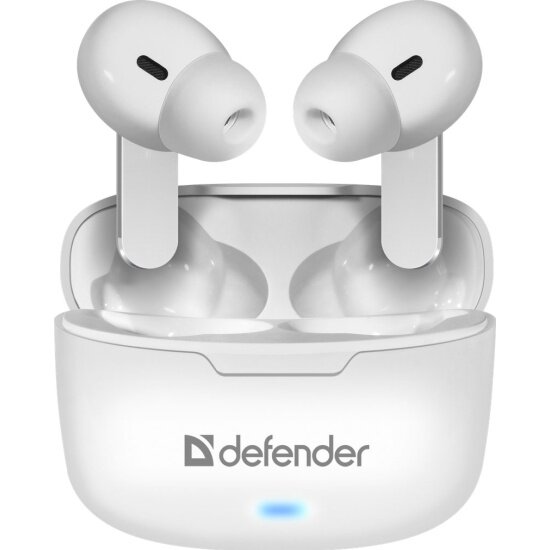 Беспроводная гарнитура DEFENDER Twins 903 белый,TWS, Bluetooth (63903)