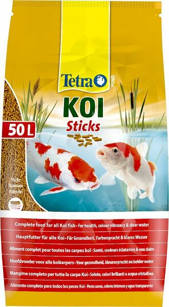 Tetra Корм Tetra Pond KoiSticks для прудовых рыб, гранулы для роста, 50 л