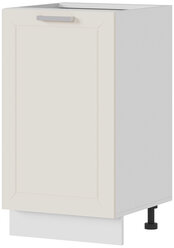 Кухонный модуль, без столешницы, напольный, ШН450, Белый / Альфа Холст белый