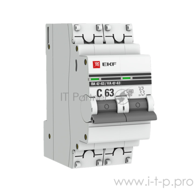 EKF mcb4763-2-10C-pro   2P 10 (C) 4,5kA  47-63 EKF PROxima .