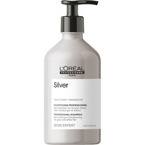 L'Oreal Professionnel Serie Expert Silver Шампунь для нейтрализации желтизны осветленных и седых волос 500 мл