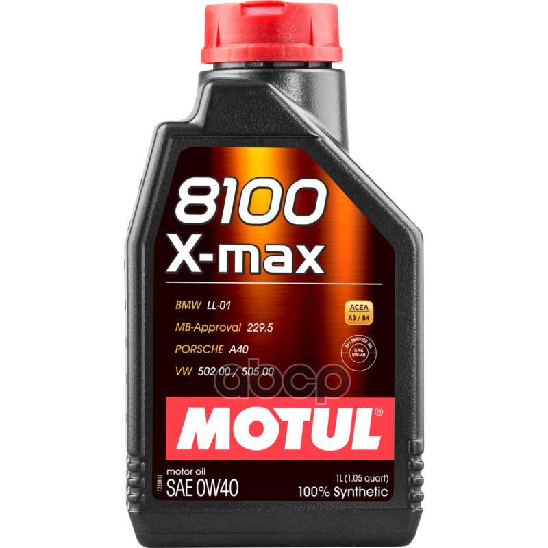 MOTUL Масло Моторное Синтетическое 8100 X-Max 0w-40, 1л