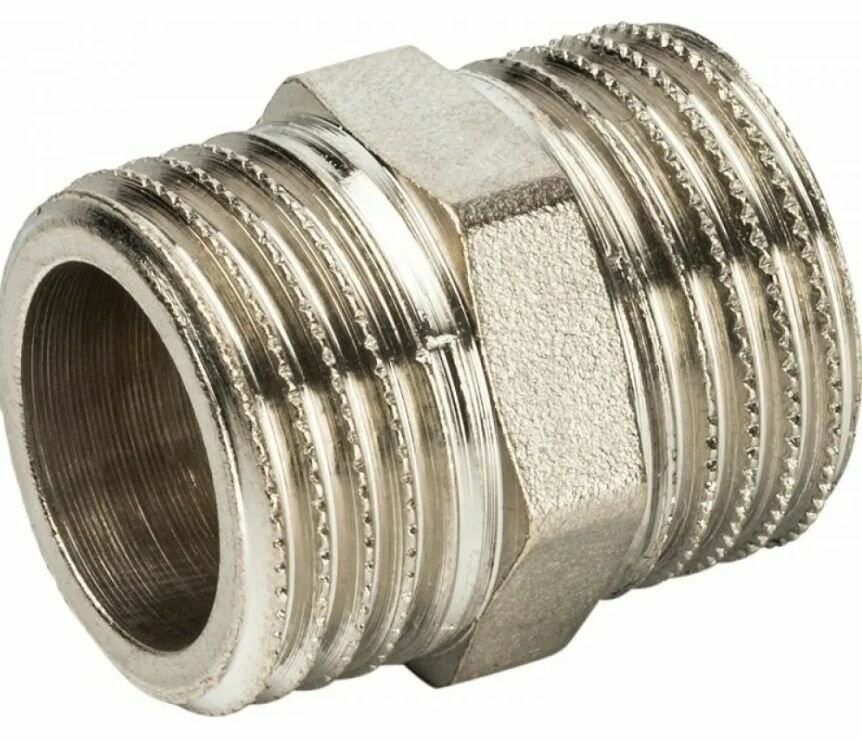 Ниппель HH никелированный 1 1/4",STOUT, SFT-0004-114114 - фотография № 2