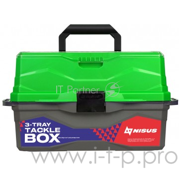 Ящик для снастей Tackle Box трехполочный Nisus зеленый 237608 .