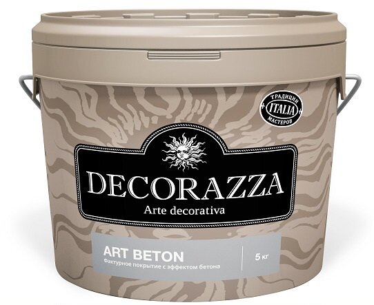 Decorazza Art beton / Арт бетон Декоративное фактурное покрытие с эффектом художественного бетона 4кг,