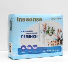 Пеленки впитывающие, одноразовые INSEENSE Daily Comfort 60х90см, 30 шт INSEENSE 6623340 .