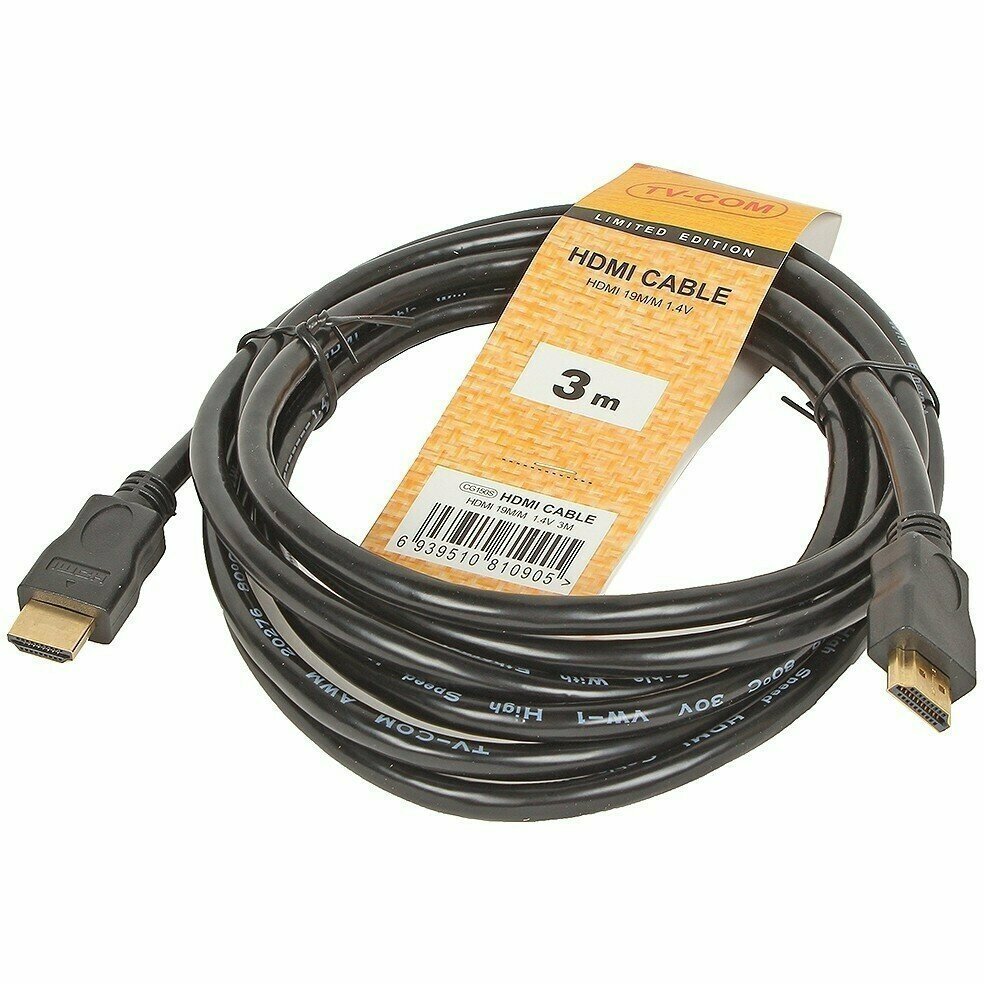 Кабель HDMI - HDMI, 3м, TV-COM CG501N-3M (CG501N-3M/CG150S-3M)