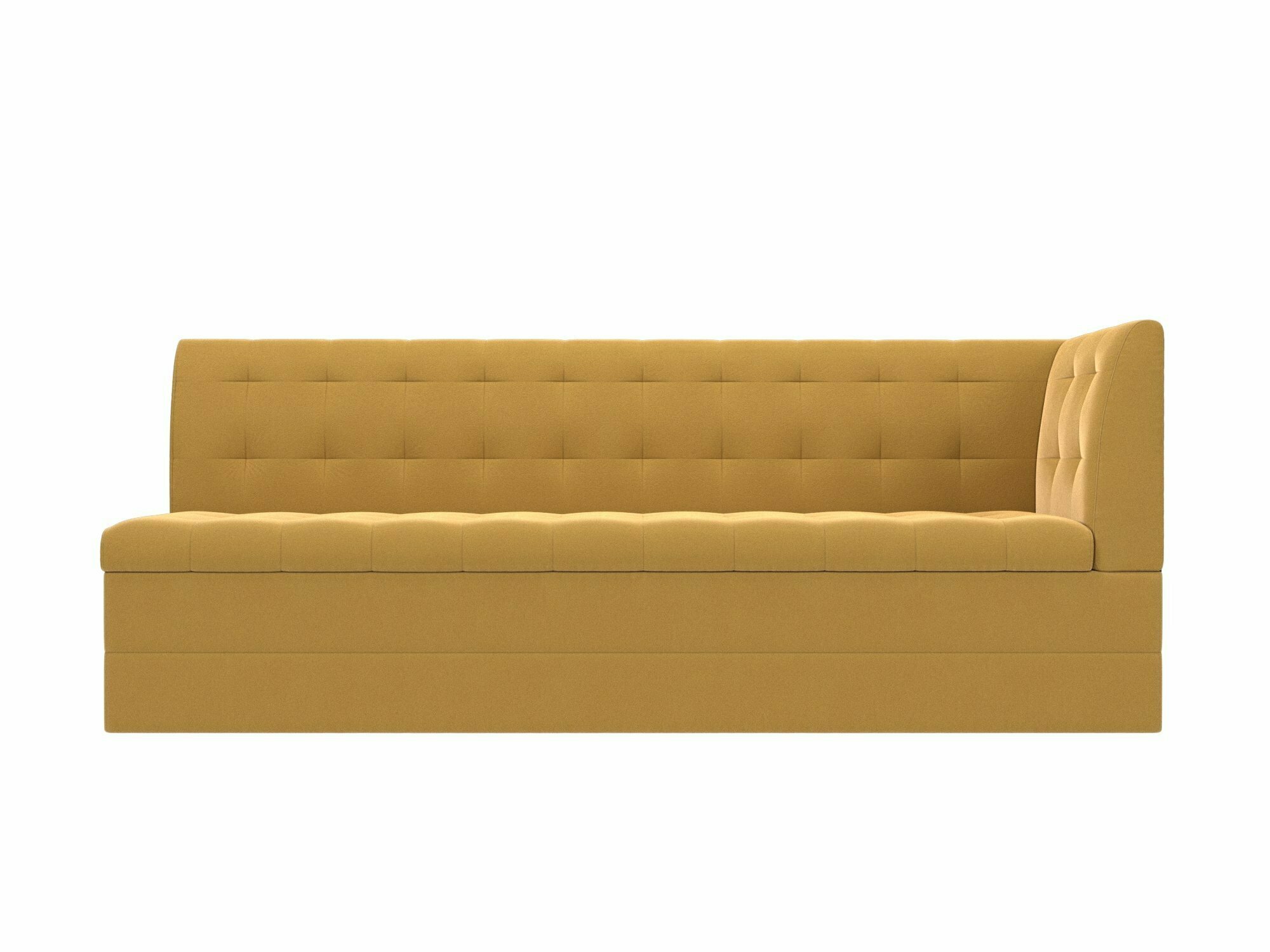 Кухонный диван Бриз с углом,желтый - фотография № 1