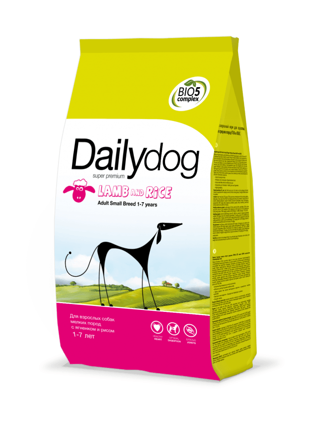 DailyDog Adult Small Breed Lamb - Сухой корм для собак мелких пород с ягненком (3 кг)