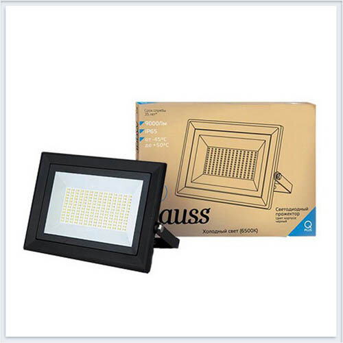 Gauss Прожектор светодиодный Gauss Qplus 20W 2000lm IP65 6500К черный 613511320