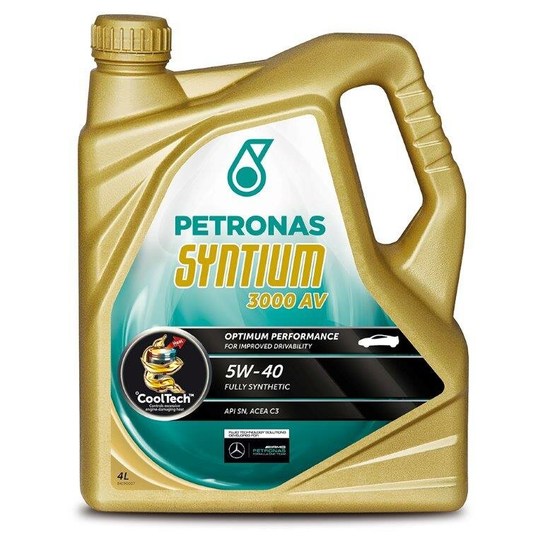 Масло моторное синтетическое Petronas SYNTIUM 3000 AV 5W40, 4л (арт. 18284019) PET-5W40-3000AV-4L