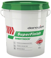 Шпатлевка финишная полимерная Danogips SuperFinish, 17 л