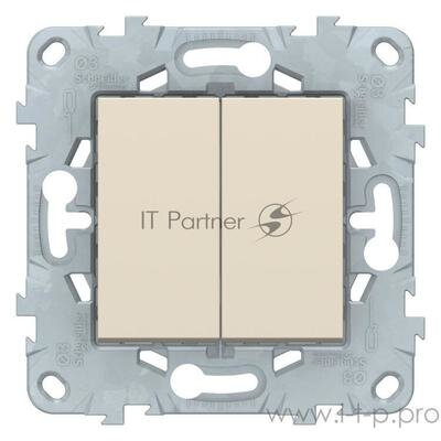 Выключатель 2-кл. Unica (сх.5) 10AX 250В беж. SchE NU521144 NU521144