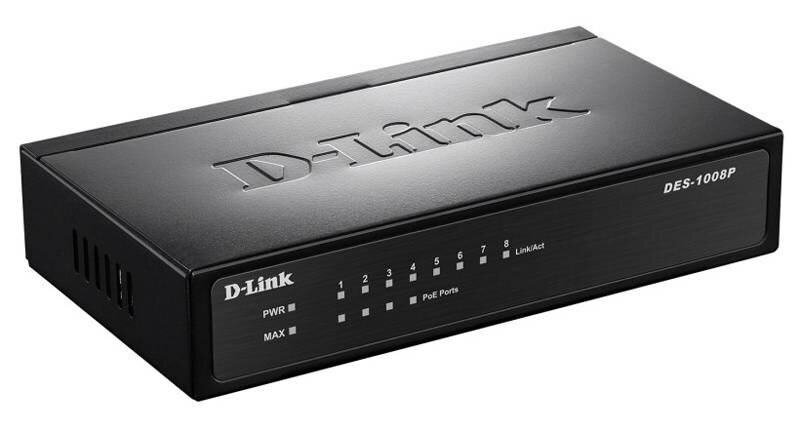 Коммутатор неуправляемый D-Link DES-1008P/C1A